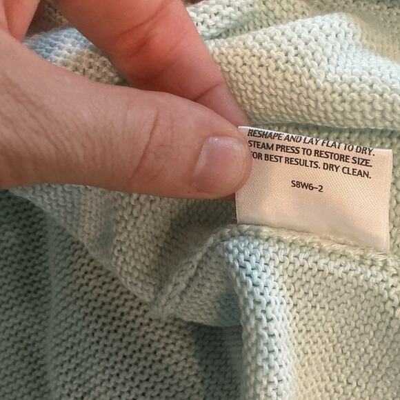 Eileen Fisher Linen Cardigan Size Large Light Blue Coastal Beachy Casual Fall - Picture 7 of 8